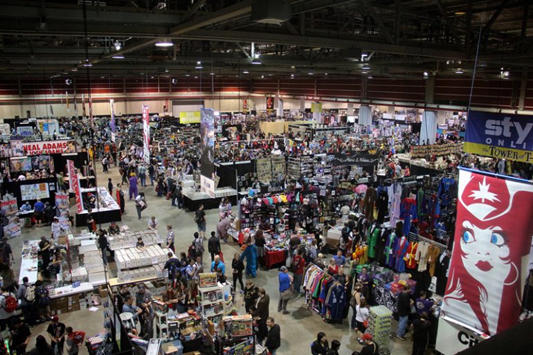 a photograph that shows the floorspace of the Calgary Expo