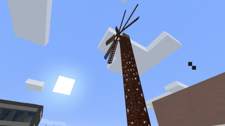 a windmill in minecraft